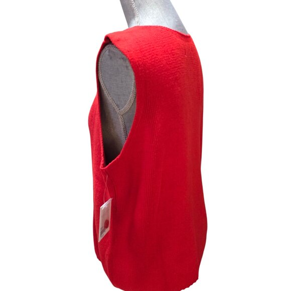 Plus Size LC Lauren Conrad Button Up Sweater Vest Top OX NWT - Picture 2 of 4